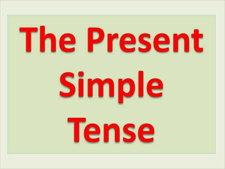 Present simple