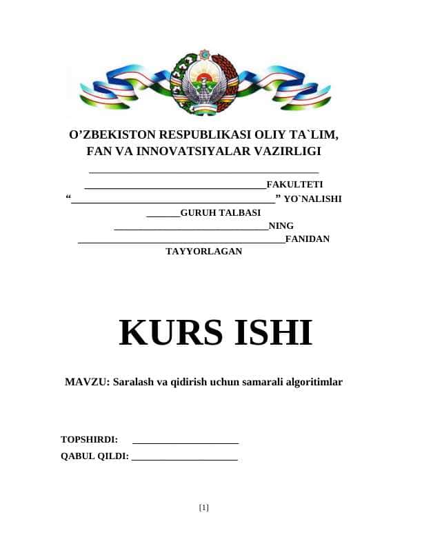 Saralash va qidirish uchun samarali algoritimlar