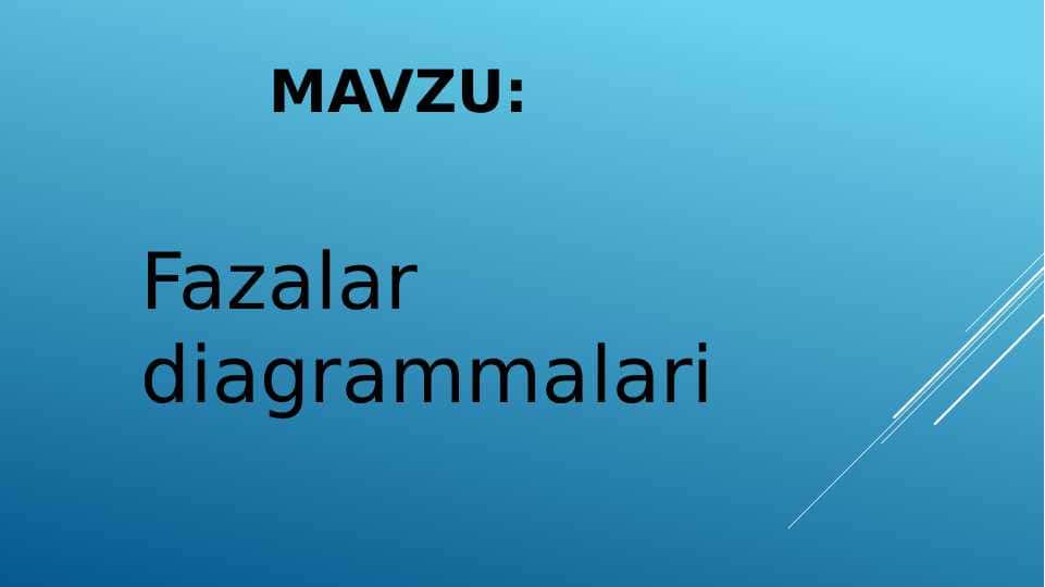 Fazalar diagrammalari