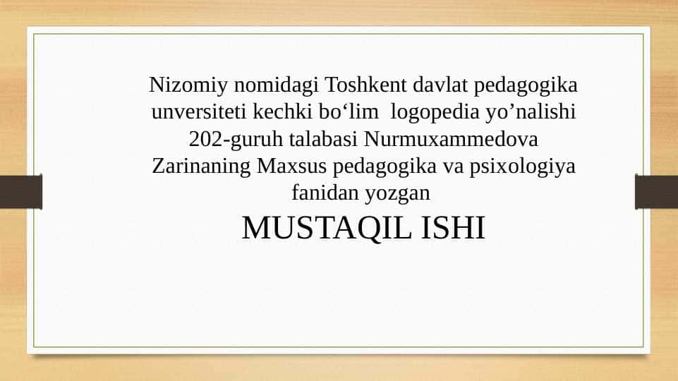 Ko'zi ojiz bolalar talimining tashkiliy shakllari