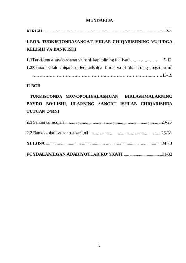 turkistonda bank ishi