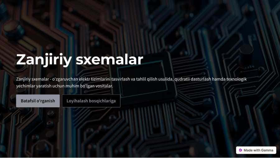 Zanjiriy Sxemalar