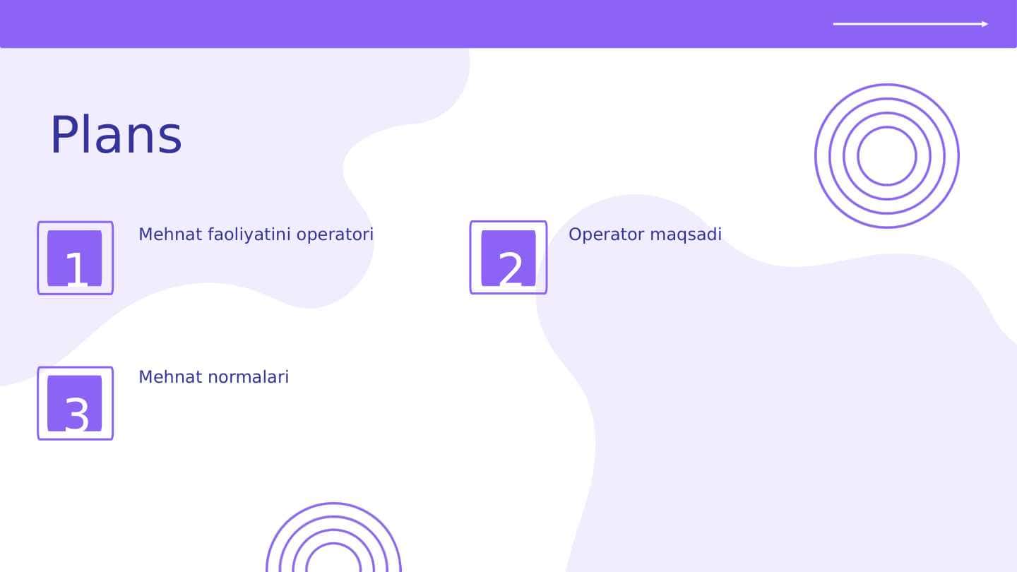 Mehnat operatori