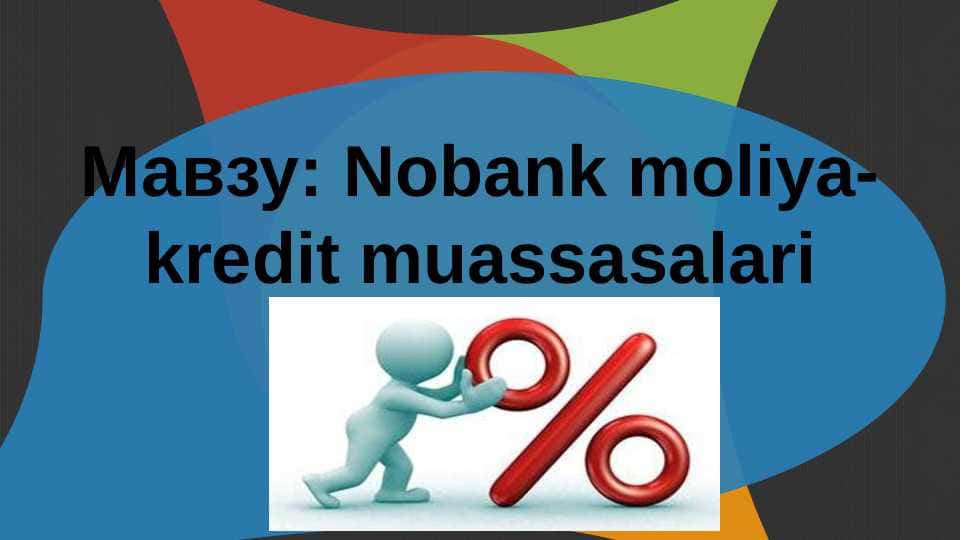 Nobank moliya-kredit muassasalari