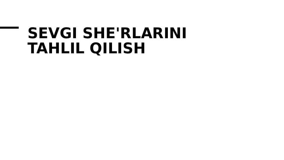 Sevgi sherlari tahlili