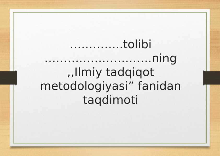 5-MAVZU: Ilmiy tadqiqotda sinergetika muammosi.