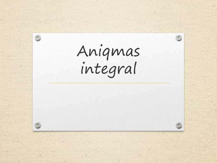 Aniq integral