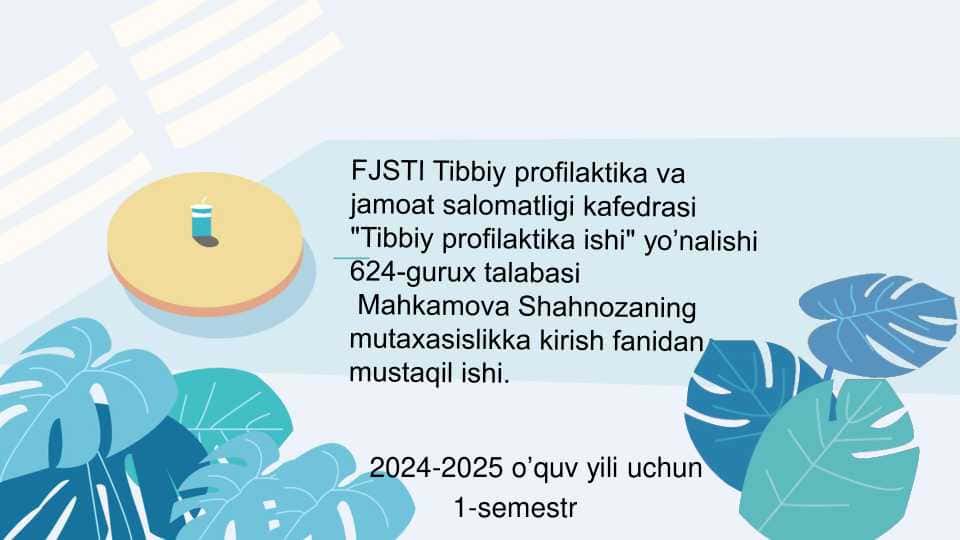 Sanitariya tekshirish usullari va ularning ahamiyati