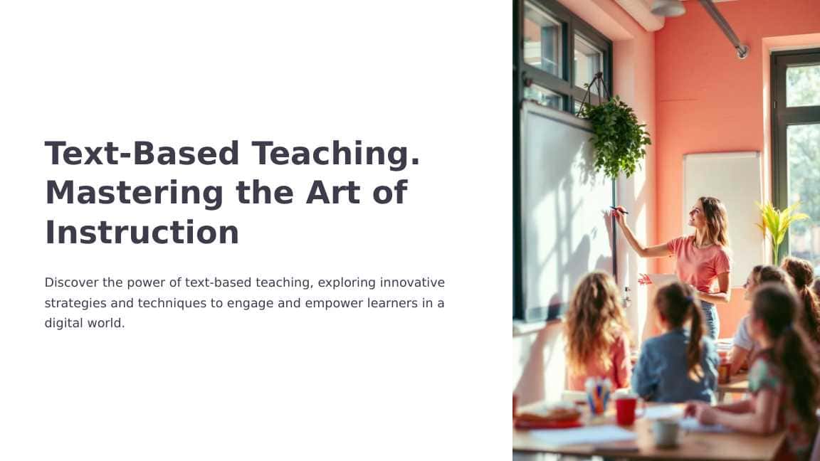 Text-Based Teaching. Mastering the Art of Instruction