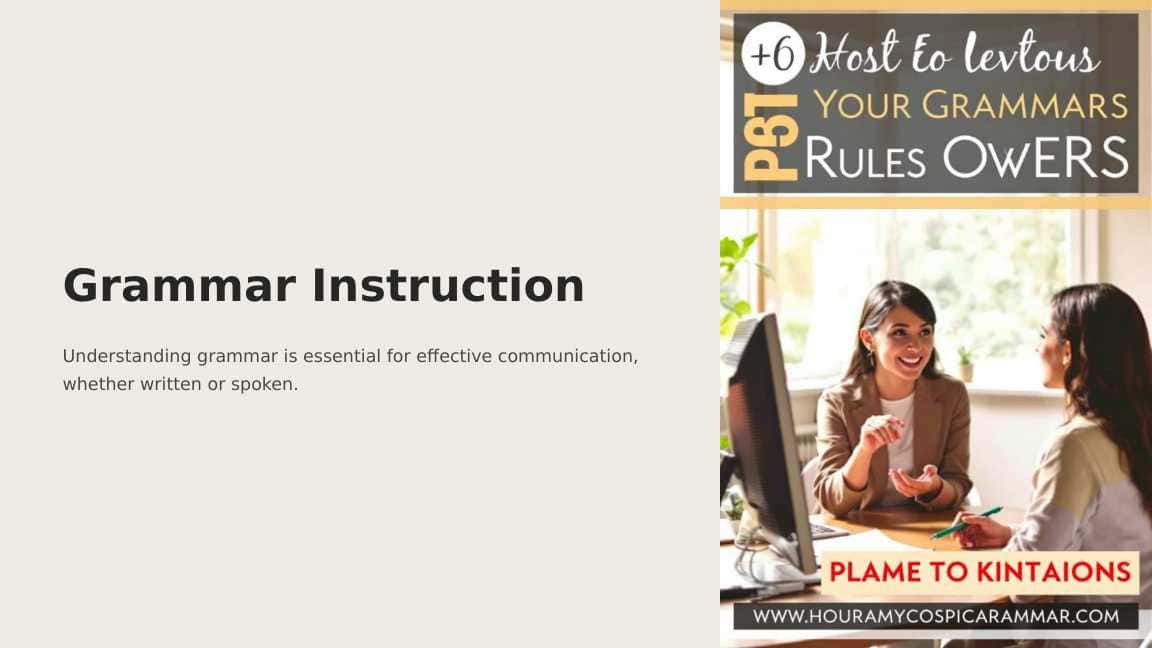 Grammar Instruction