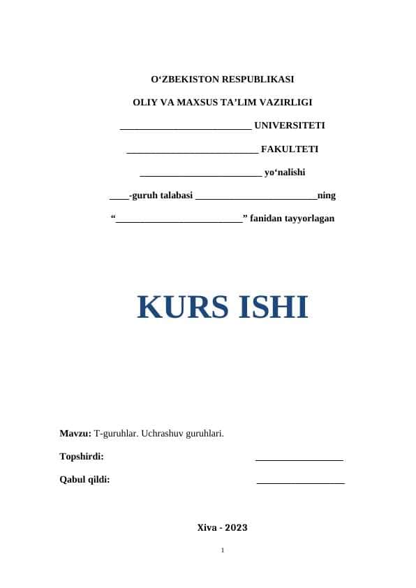 T-guruhlar. Uchrashuv guruhlari