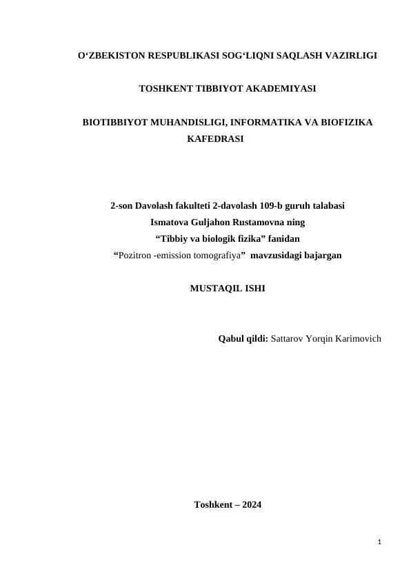 Pozitron -emission tomografiya