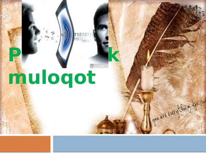 PEDAGOGIK MULOQOT