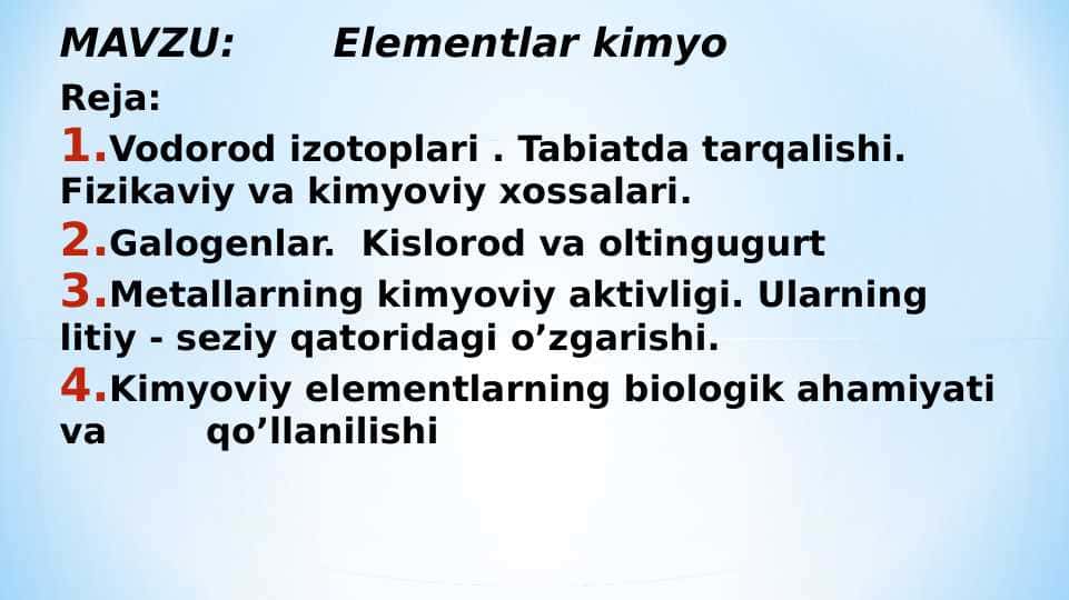 Elementlar kimyo