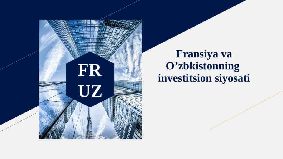 Fransiya va O’zbkistonning investitsion siyosati