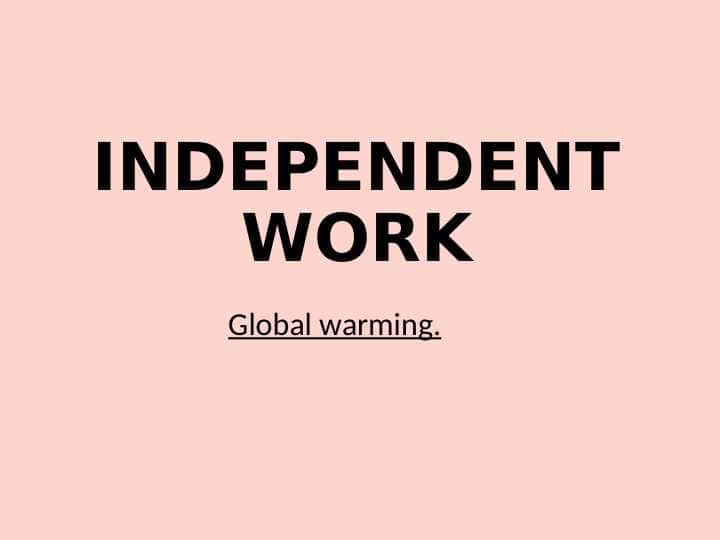 Global warming