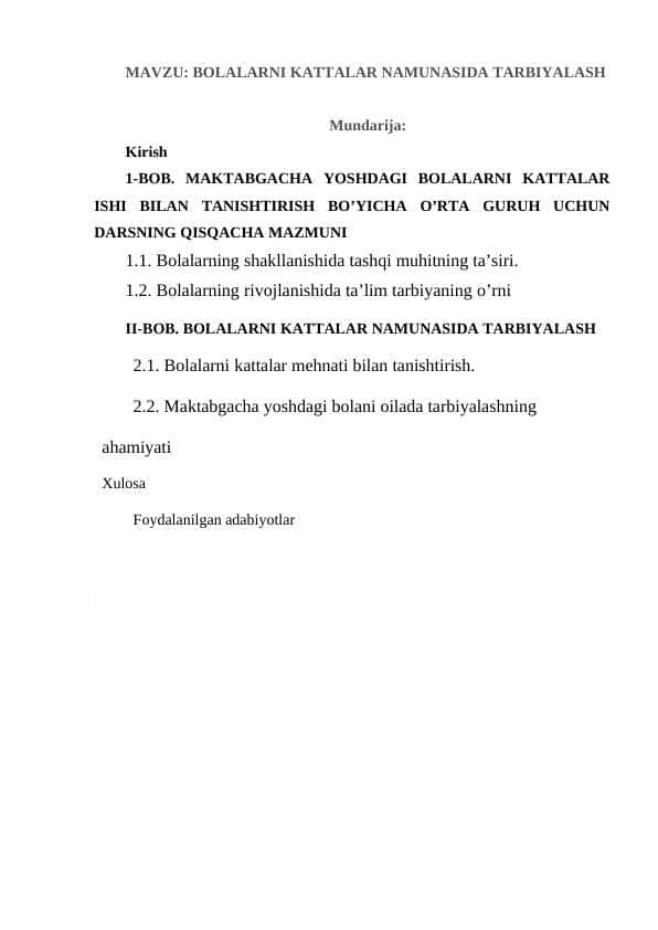Bolalarni kattalar namunasida tarbiyalash - KURS ISHI.docx