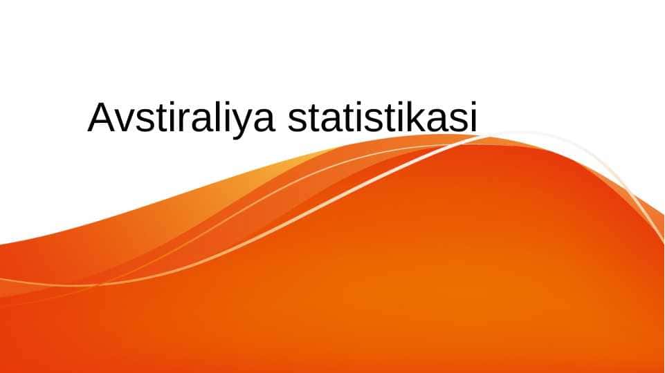 Avstiraliya statistikasi