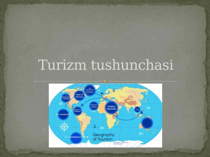 Turizm tushunchasi