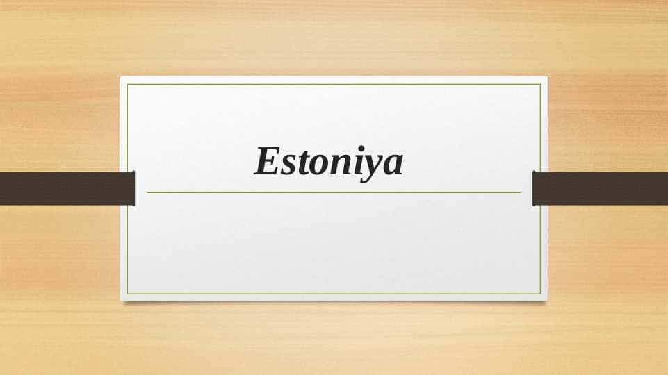 Estoniya bank tizimi
