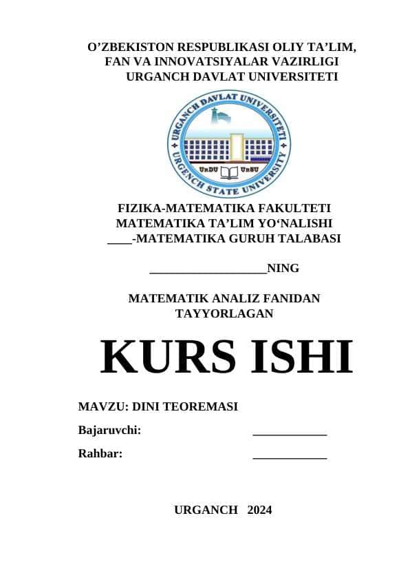 Dini teoremasi