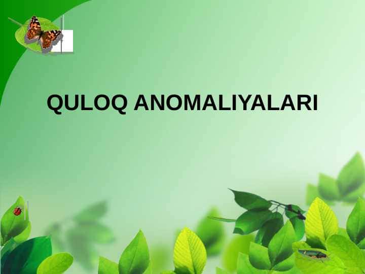 Quloq anomaliyalari