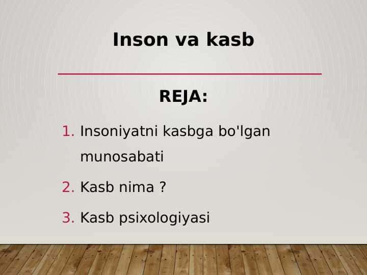 Inson va kasb
