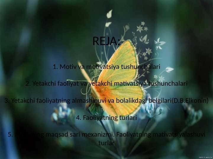Motiv va motivatsiya tushunchalari