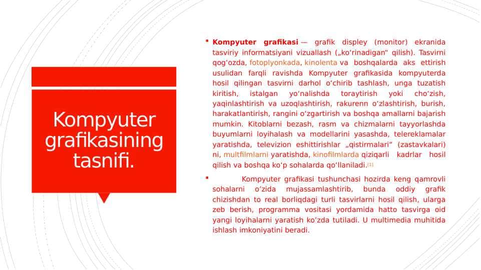 Mustaqil talim mavzulari