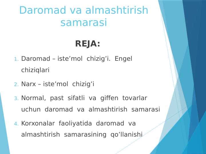 Daromad va almashtirish samarasi