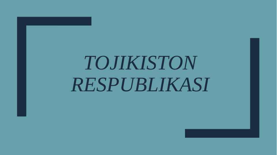 Tojikiston Respublikasi
