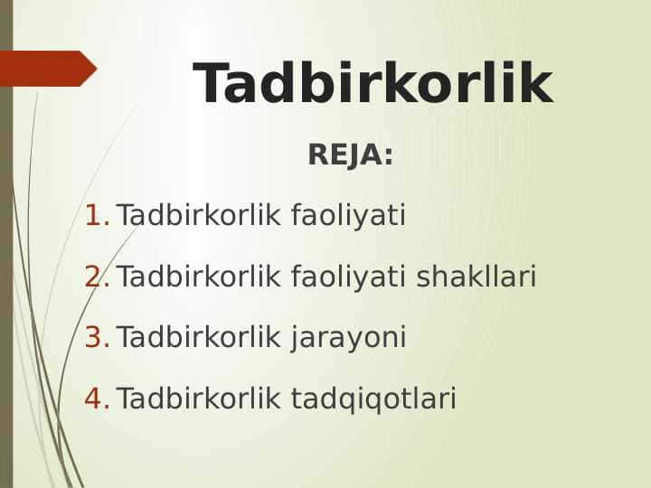 Tadbirkorlik