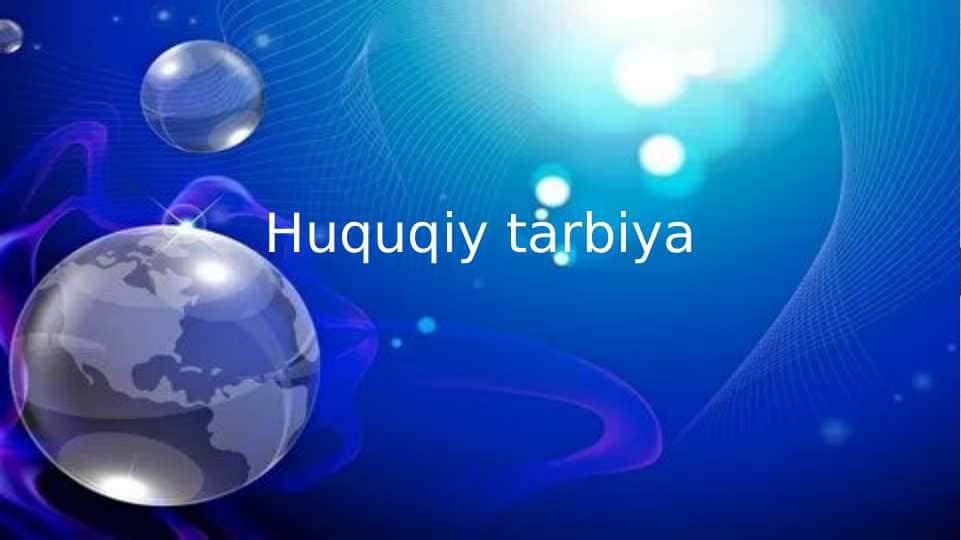 Huquqiy tarbiya