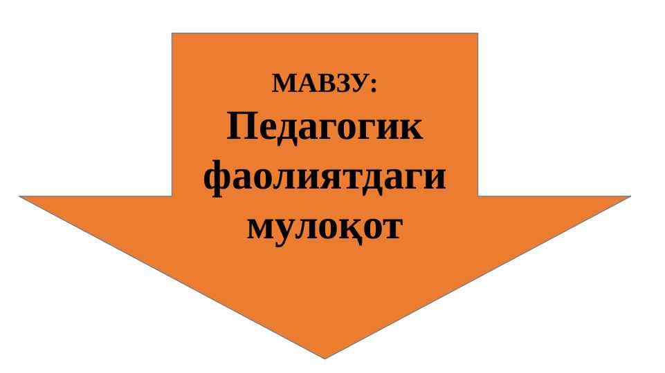 Педагогик фаолиятдаги мулоқот