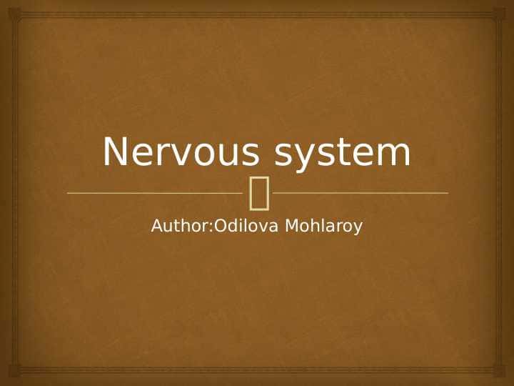 Nervous system