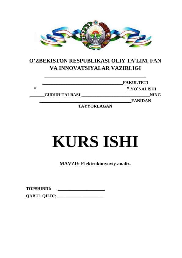 Elektrokimyoviy analiz