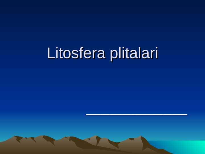 Litosfera plitalari