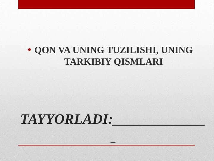 QON VA UNING TUZILISHI, UNING TARKIBIY QISMLARI