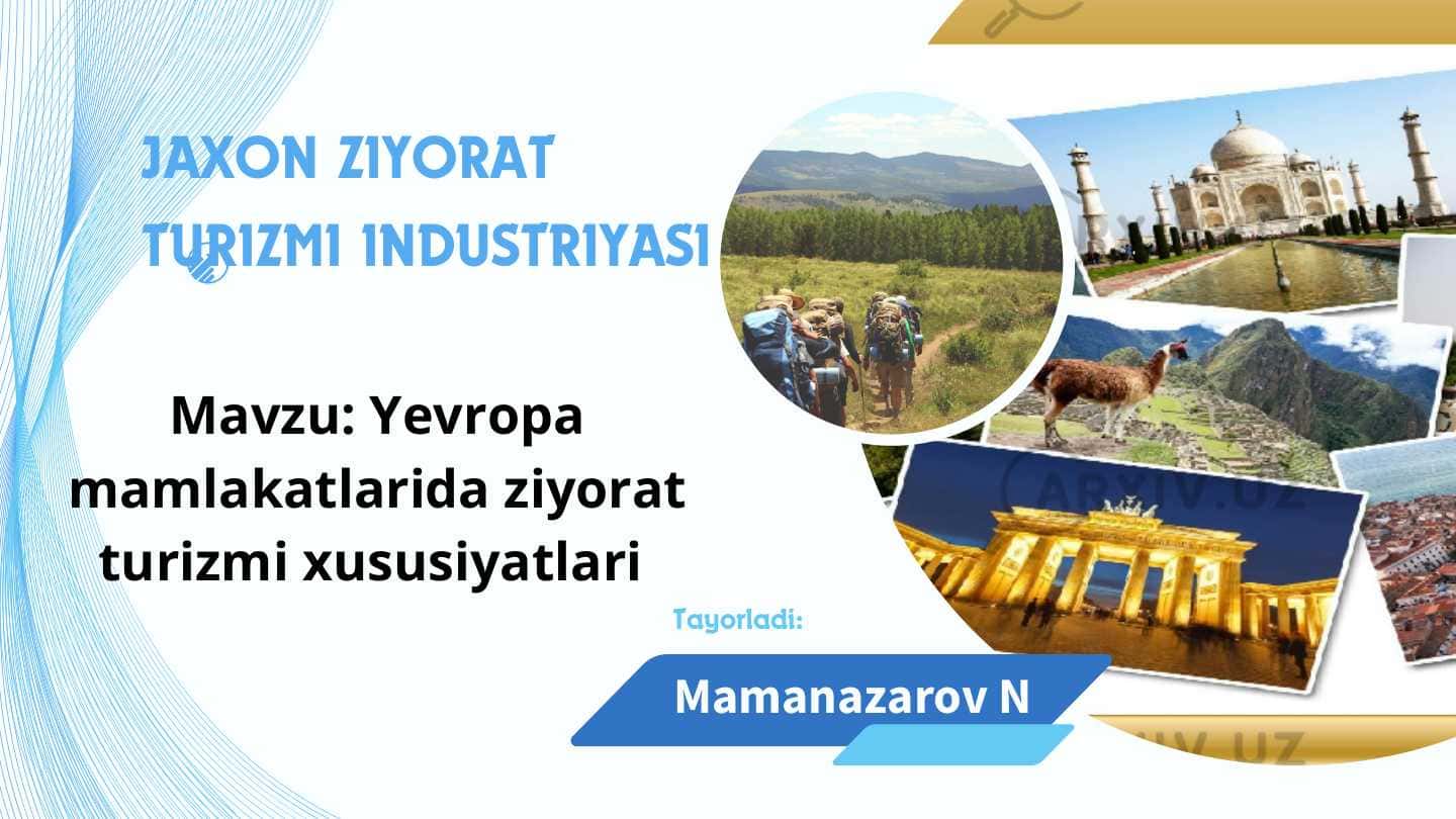 Yevropa mamlakatlarida turizm