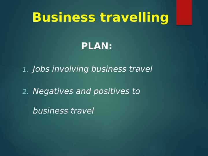 Business travelling