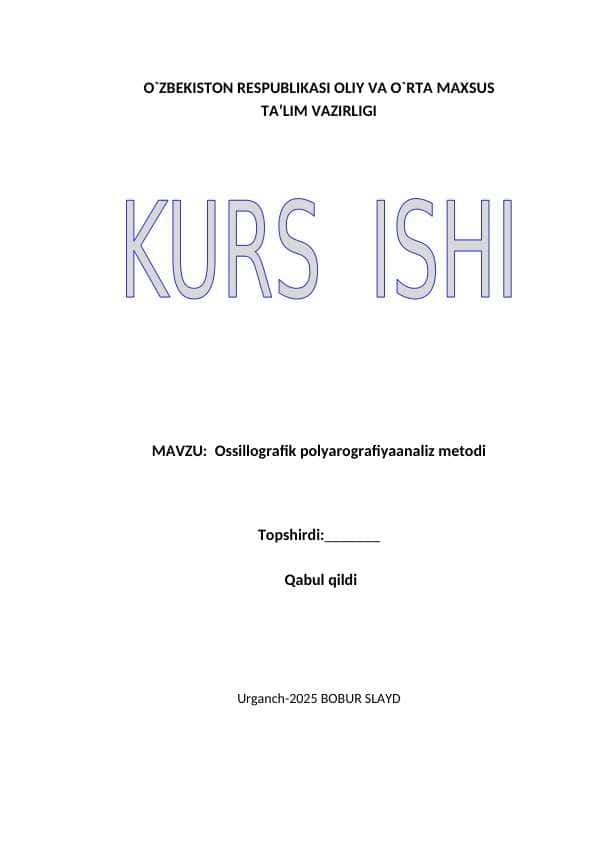 Ossillografik polyarografiyaanaliz metodi