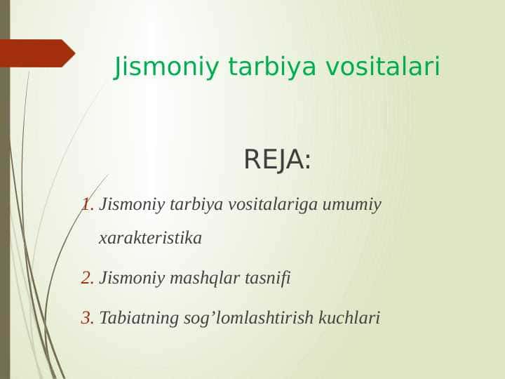 Jismoniy tarbiya vositalari