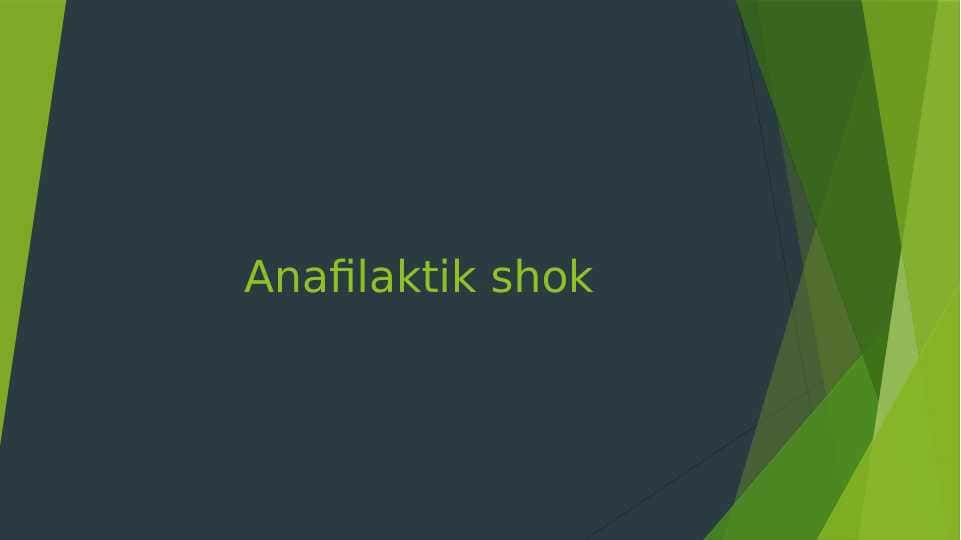 Anafilaktik Shok