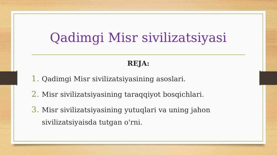 Qadimgi Misr sivilizatsiyasi