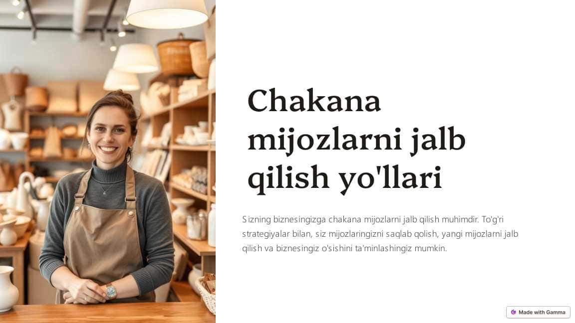 Chakana mijozlarni jalb qilish yo'llari