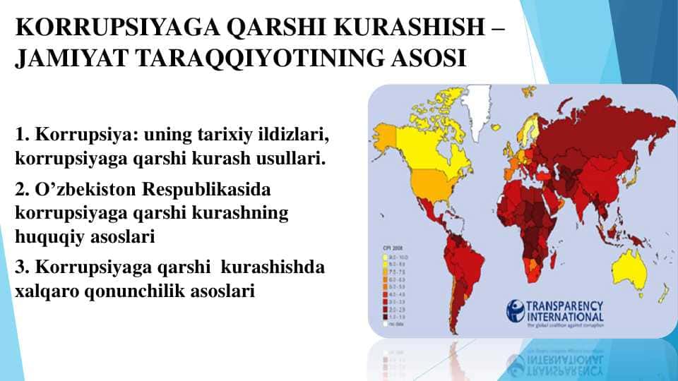 KORRUPSIYAGA QARSHI KURASHISH