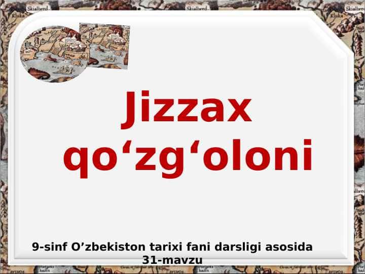 Jizzax qo‘zg‘oloni
