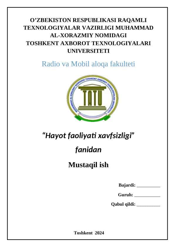 Xavf-xatar turlari mavzularini boshqa fanlarga bog`lashning o`ziga xos tasnif, shakl va xususiyatlari