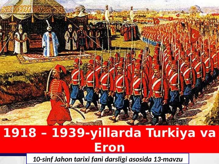 1918 – 1939-yillarda Turkiya va Eron