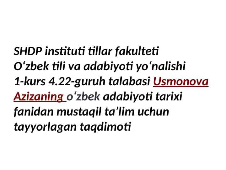 Choʻlpon adabiy tanqidiy merosi Choʻlpon lirikasida tabiat va inson munosabatlari